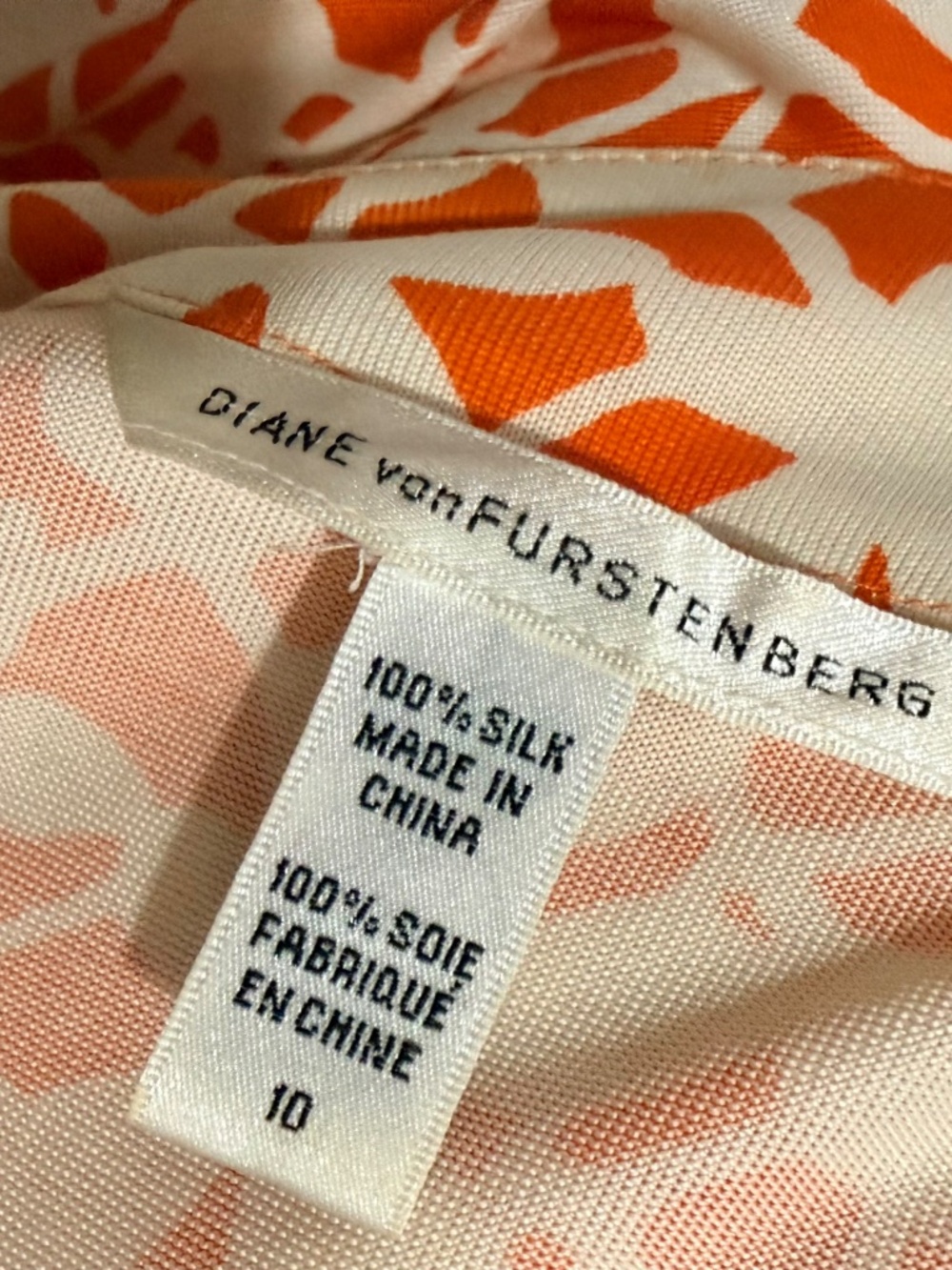 VTG Diane von Furstenberg 100% Silk Jersey Geometric Wrap Dress – Iconic Y2K - Picture 4 of 12